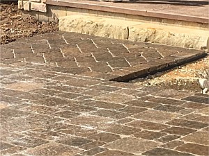 Paver Walkway with Step